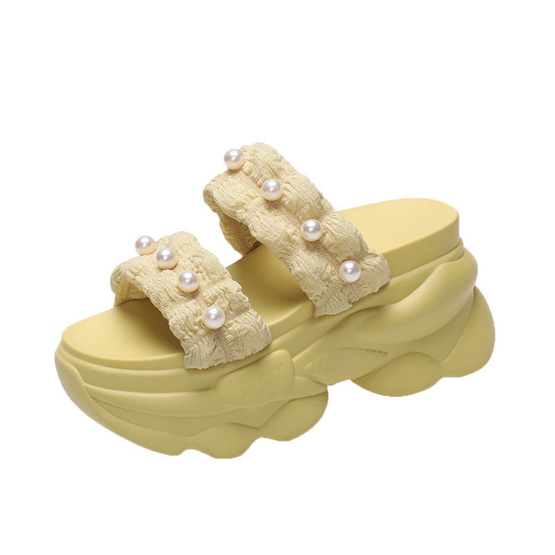Women's Comfortable And Cool Thick-soled Muffin Slippers