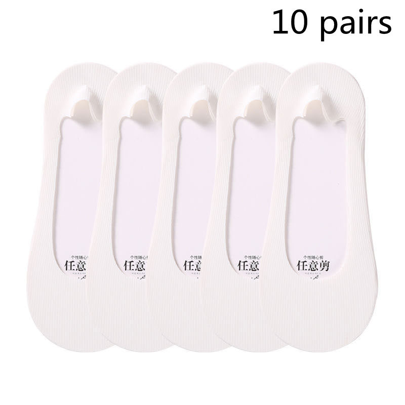 Boat Socks Women's Thin Shallow Mouth Invisible Socks Spring And Summer Striped Women's Boat Socks