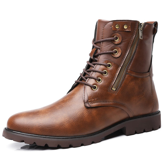 Men's Fashion Casual Side Zip High Boots