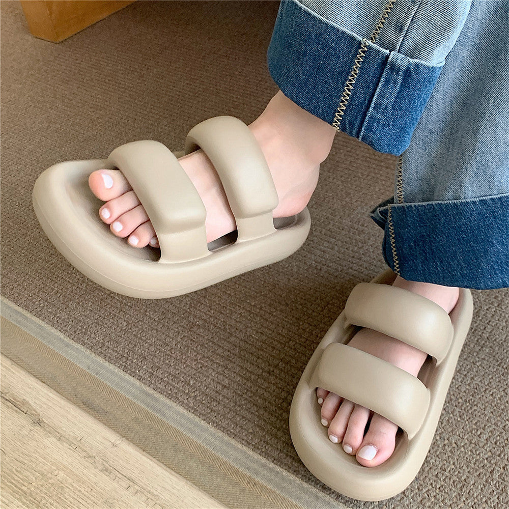 Women's Fashion Simple Double Strap Slippers