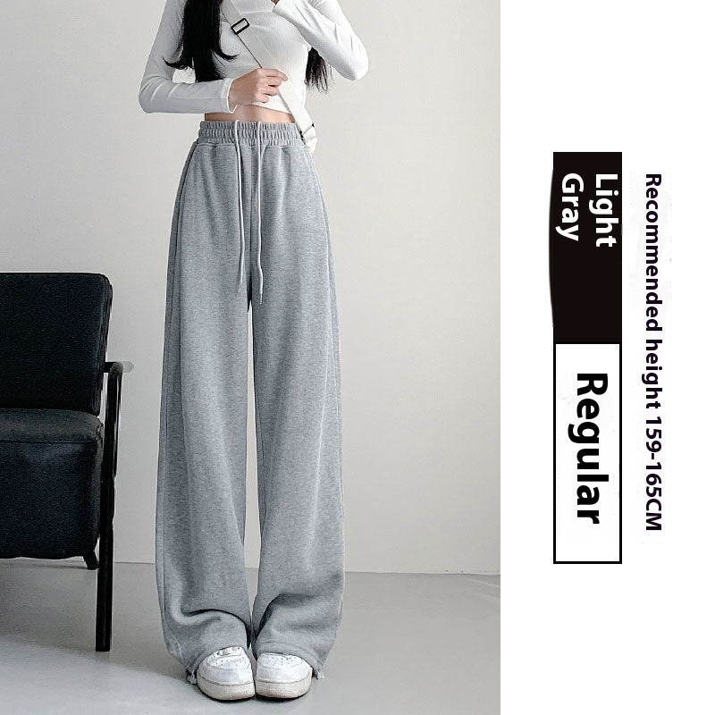 High Street Loose Wide Leg Leisure Ankle-tied Sweatpants