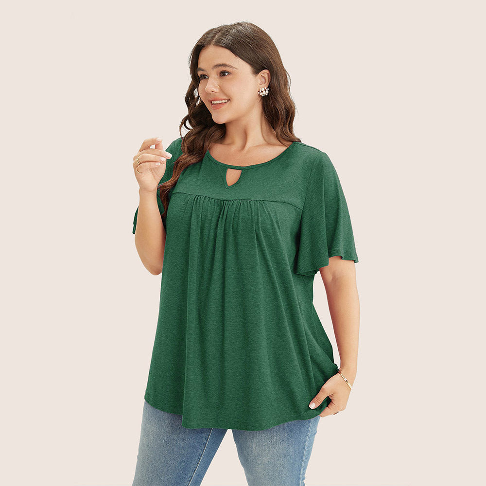Simple And Casual Short-sleeved Summer Loose And Versatile Top