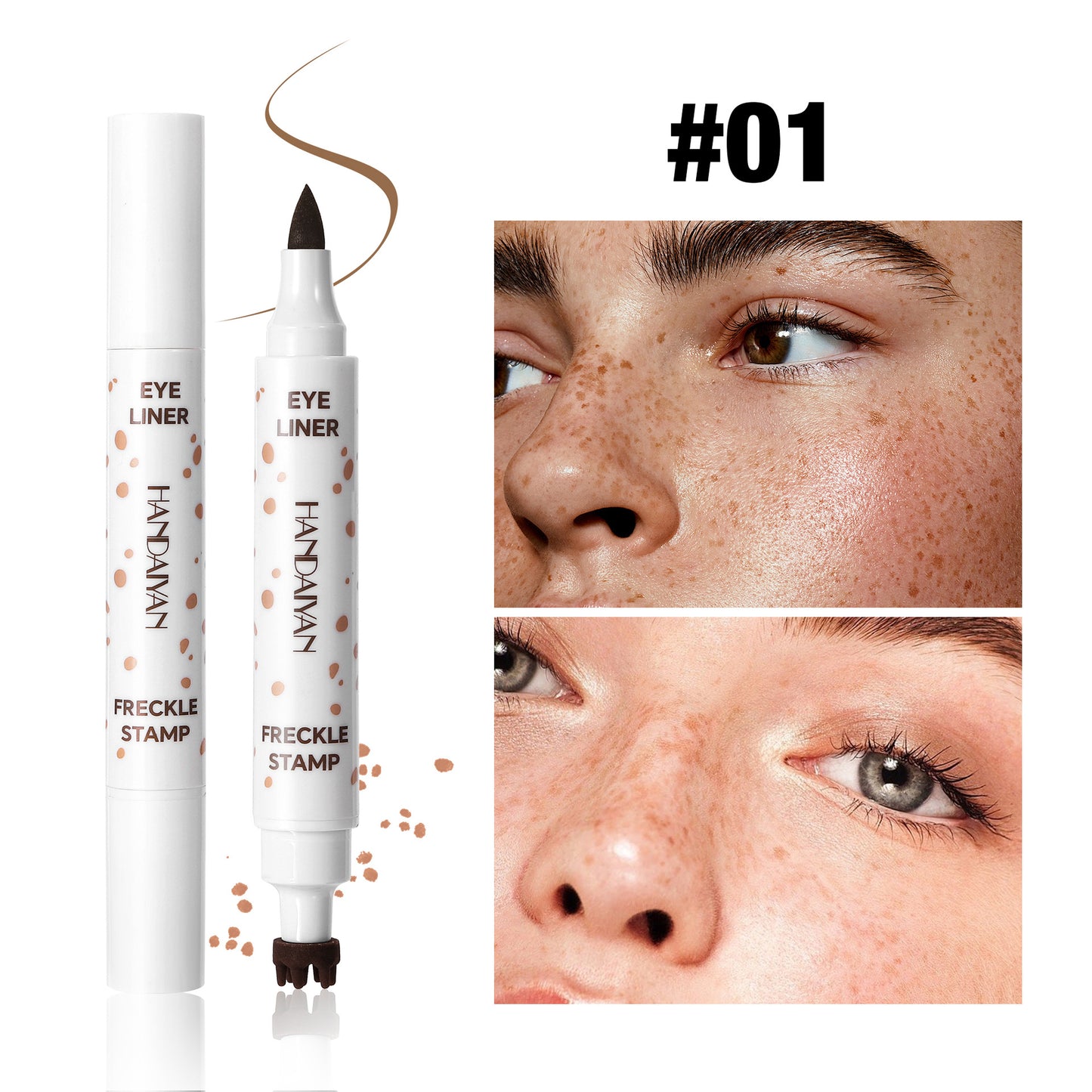 Waterproof Not Easy To Fade Natural Double-headed Freckle Eyeliner