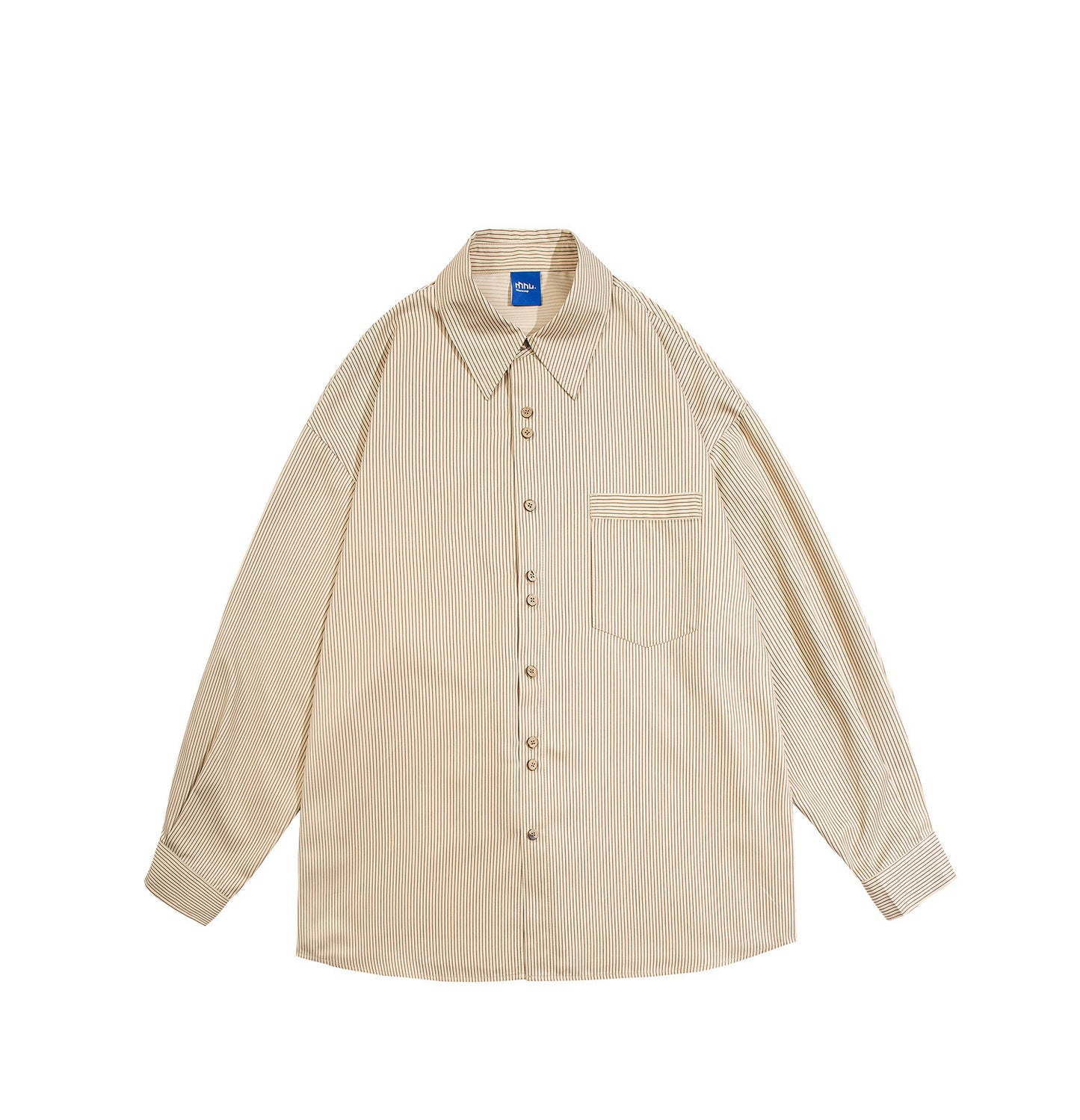 Casual All-match Loose Vertical Striped Shirt For Men
