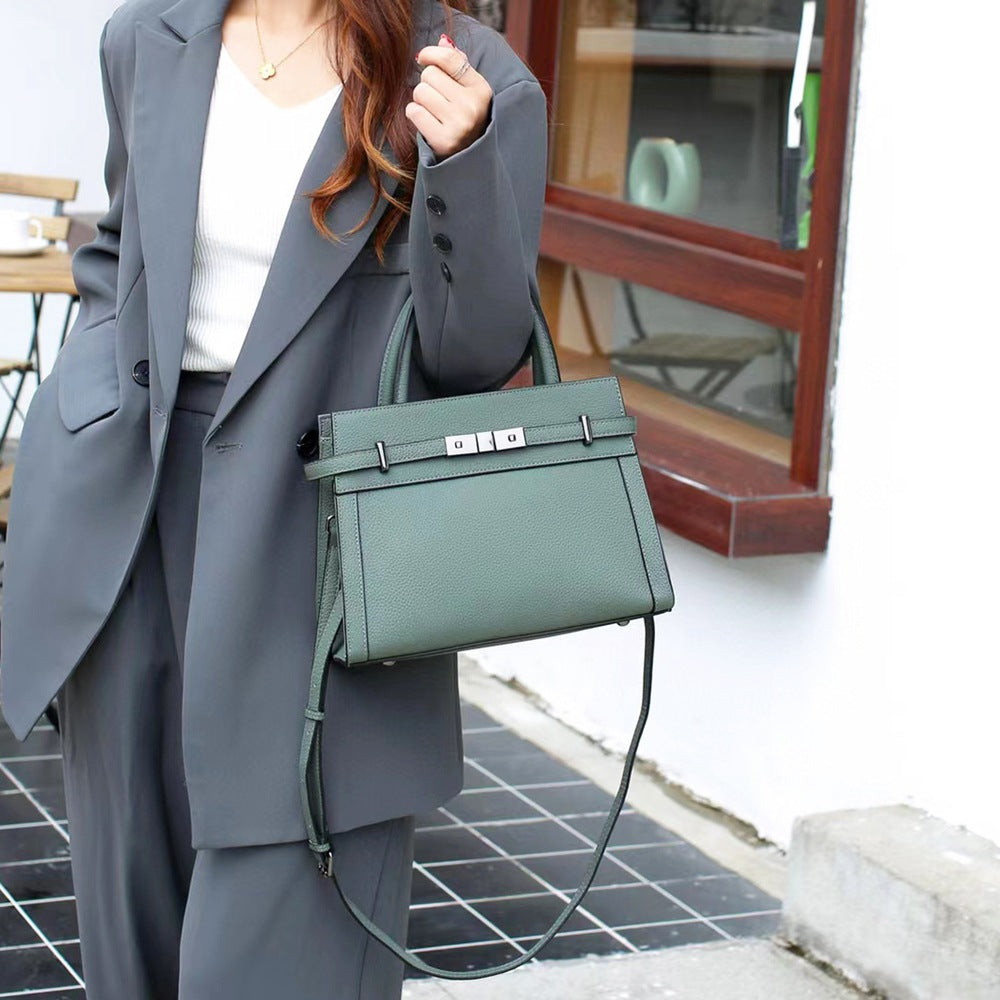 High-Grade Small Square Genuine Leather All-match Shoulder Bag