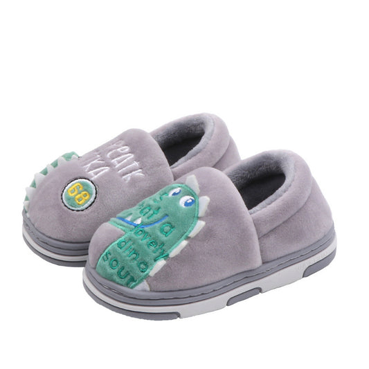 Children's Cotton Slippers Boys Winter Bag Root And Velvet
