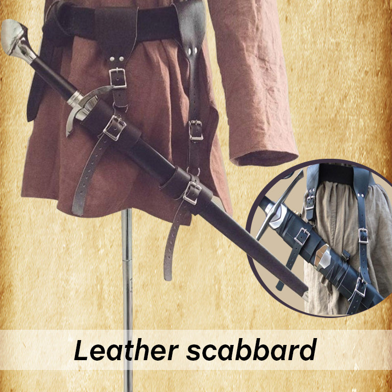 European Medieval Renaissance Warrior PU Leather Sword Set Drama Interpretation