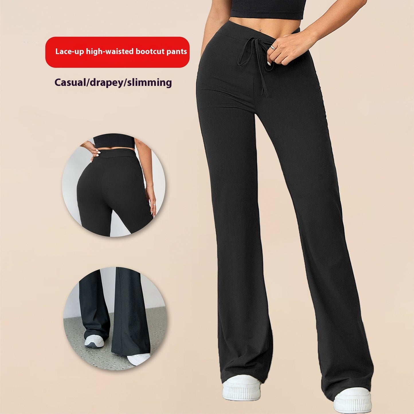 Casual Women's High Waist Hip Lift Outer Wear Slimming Shaping Yoga Pants