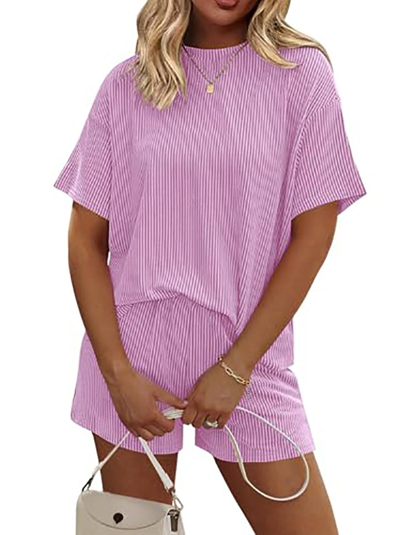 Women's Summer New Striped Casual Set