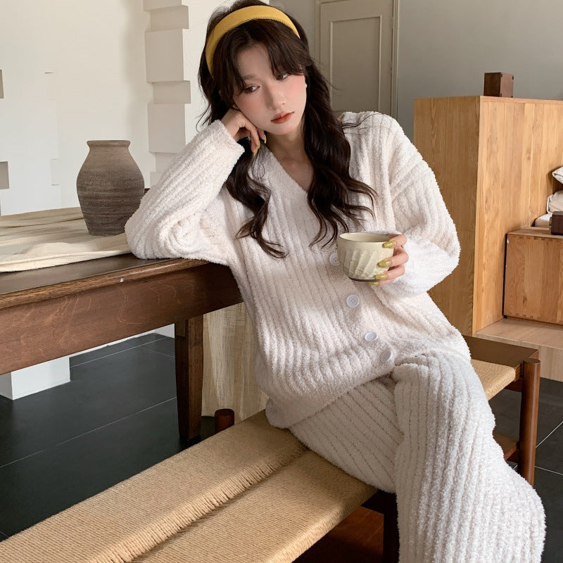 Women's Winter New Thick Thermal Pajamas Suit