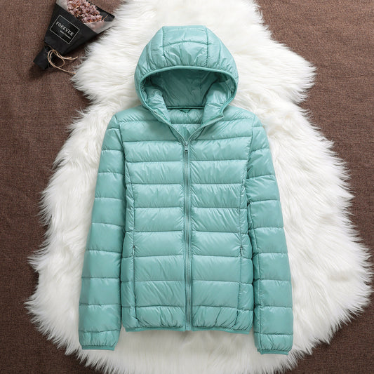Lightweight Down Jacket Women's Hooded Short Slim-fit Lightweight Jacket