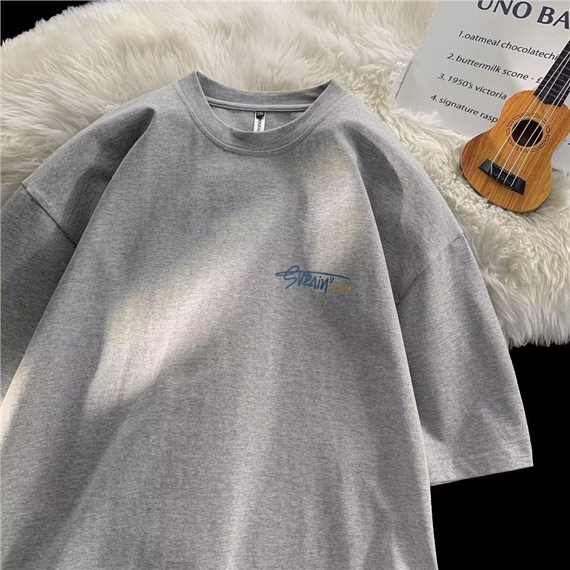Student Summer Loose Ins Casual Round Neck Bottoming Shirt