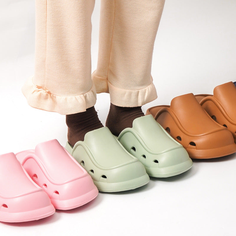 Baotou Thick Bottom Fashion Slippers Outerwear Home Shoes EVA Non-slip Casual Beach Shoes