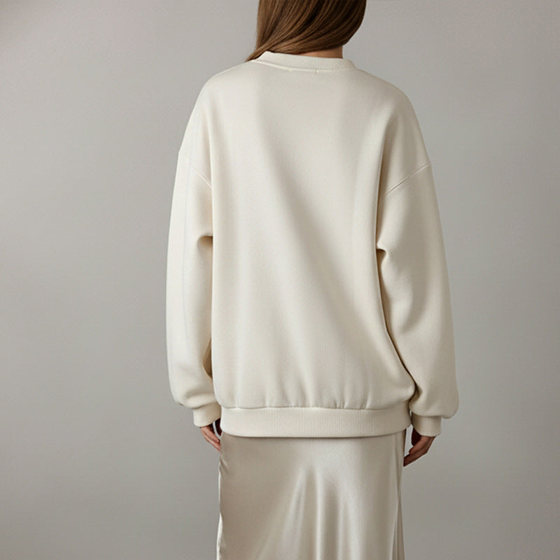 Stylish And Minimalist Long Sleeve Hoodie For Women