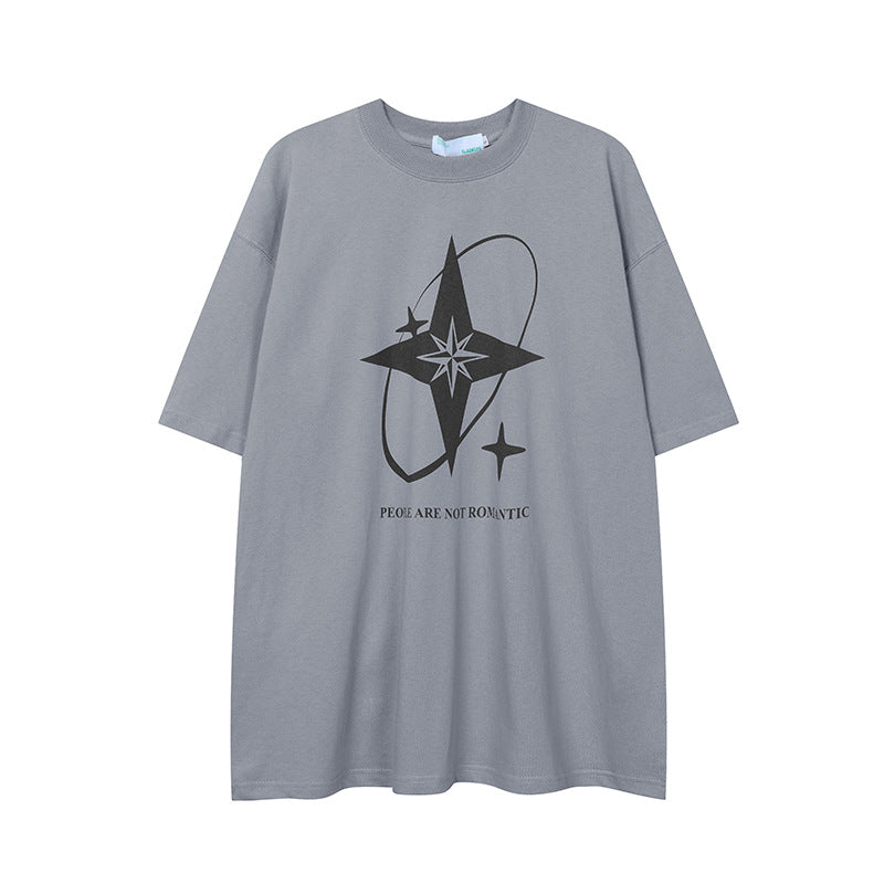 Loose Round Neck Cotton T-shirt For Men