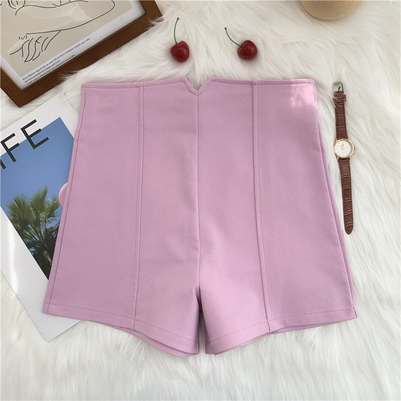 Women's Stretch A-Line Wide Leg High Waist Casual Shorts