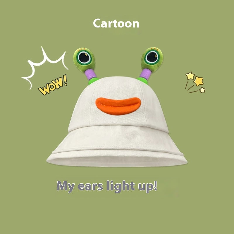 Spring And Summer Cute New Cartoon Frog Fisherman Hat