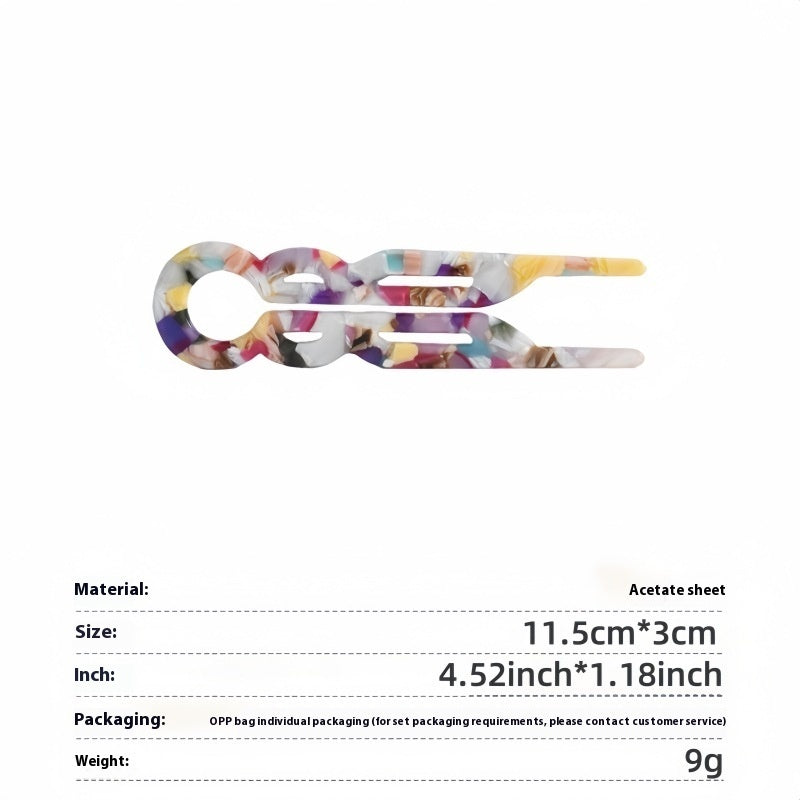 Acetate Hairpin U-shaped French Style