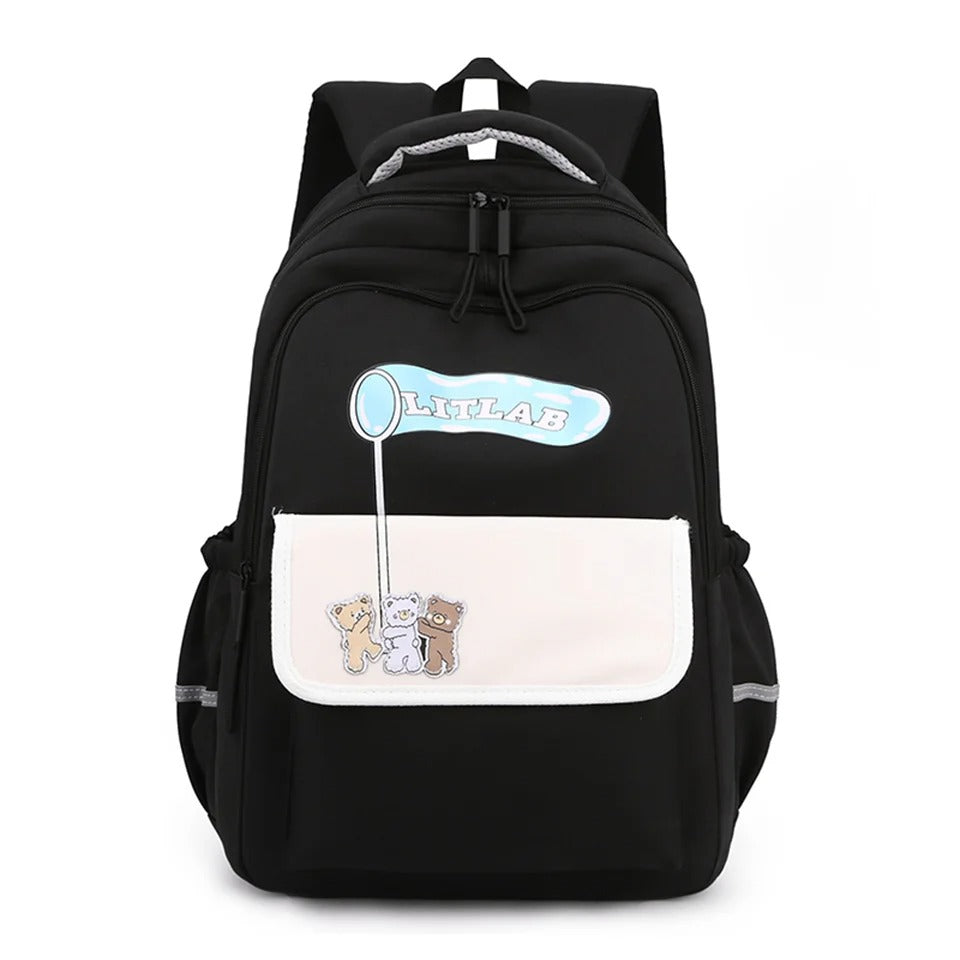 Letter Cute Schoolbag Women's Color Contrast Patchwork Backpack