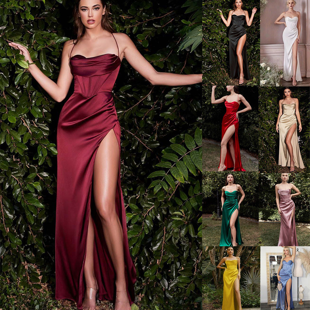 European And American-style High-waisted Side-slit Design