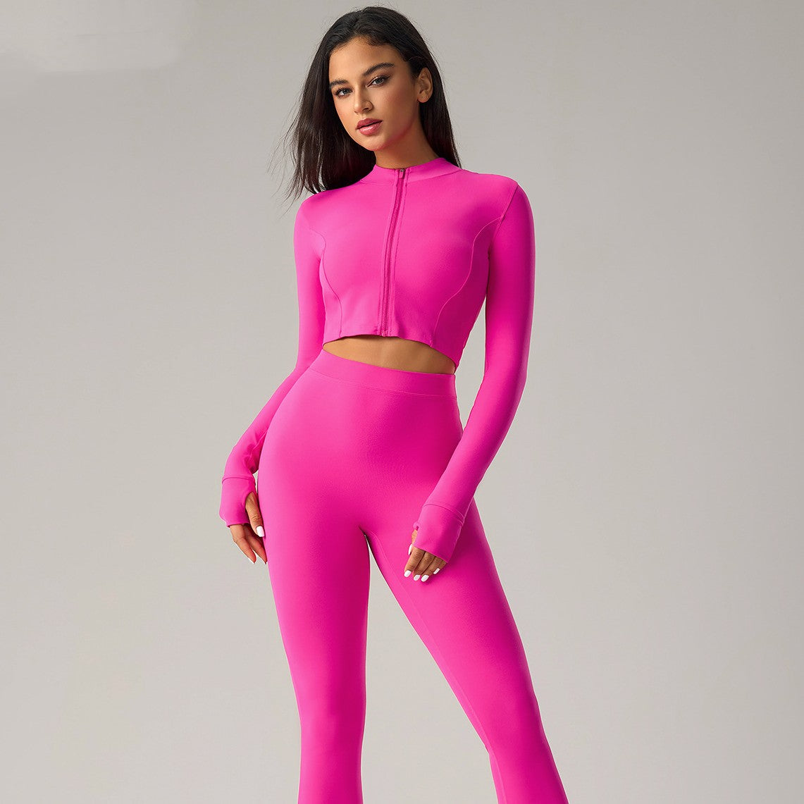 European And American Skinny Short Zipped Sports Coat Women