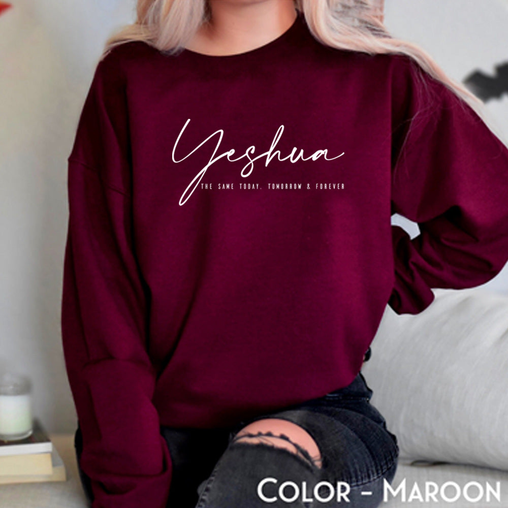 New Fleece-lined Long Sleeve Round Neck Women's Sweater