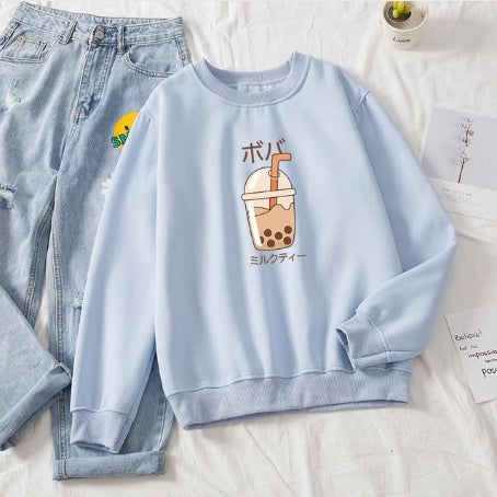 Loose Casual Men's And Women's Korean Style Loose Round Neck Top