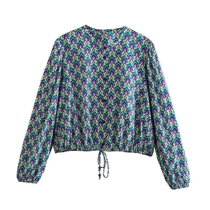 Women's Printing Coat Trousers Suit
