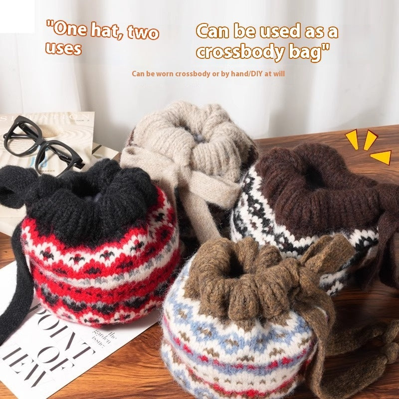 Women's Balaclava Autumn And Winter Knitted Hat