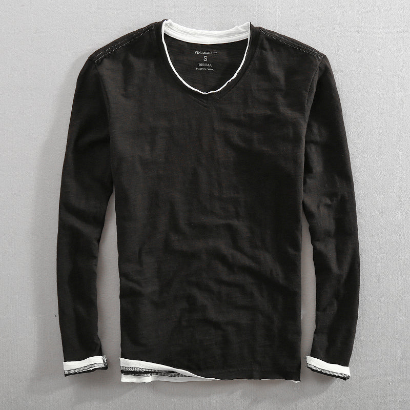 Men's Undershirt Raw Edge Distressed