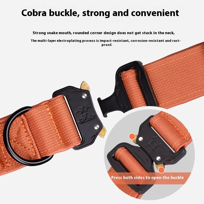 Tactical Collar Nylon Pet Release Buckle Outdoor Collar