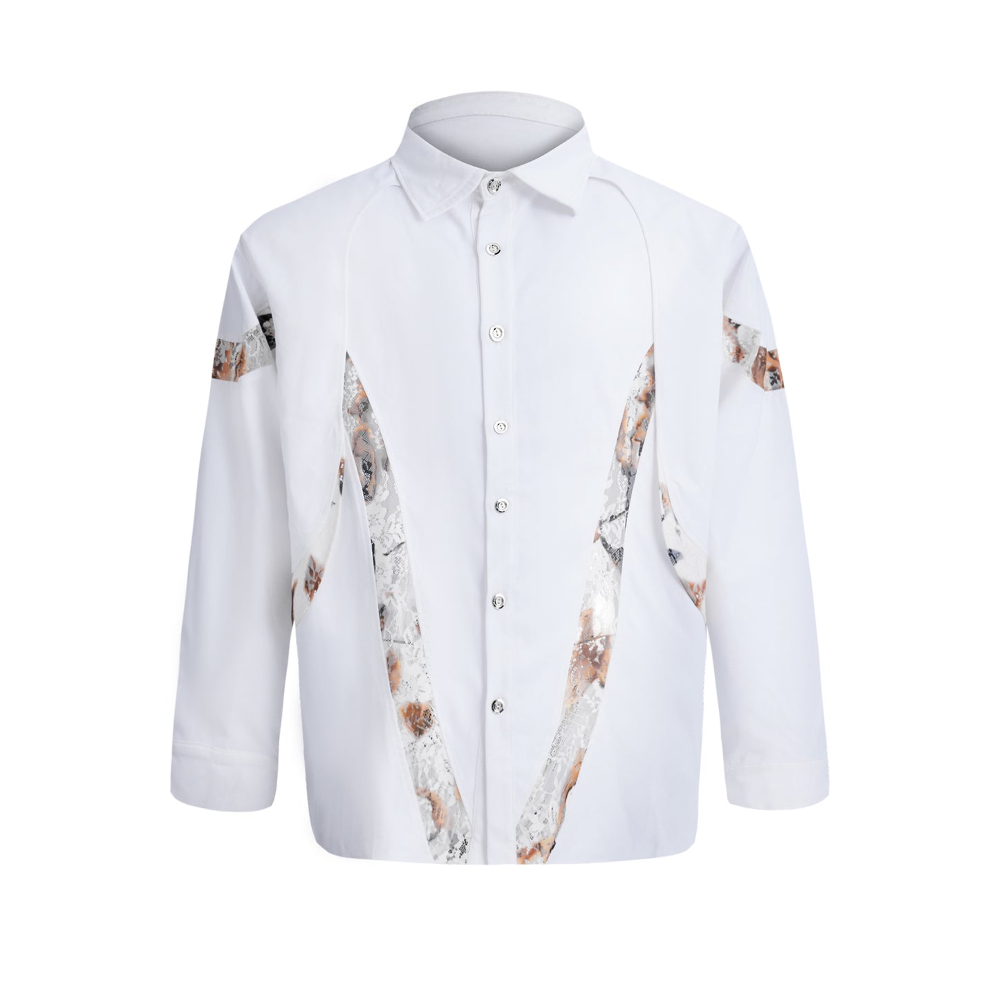 Niche Flame Burning Stitching Design Long Sleeve
