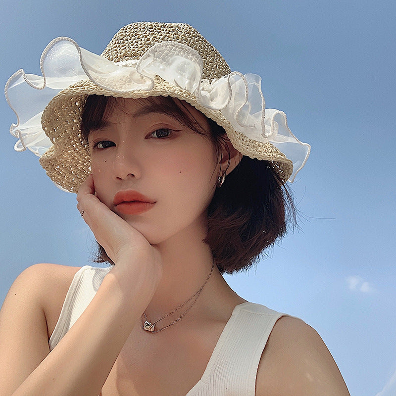 Spring Autumn Summer Beach Straw Mesh Hat