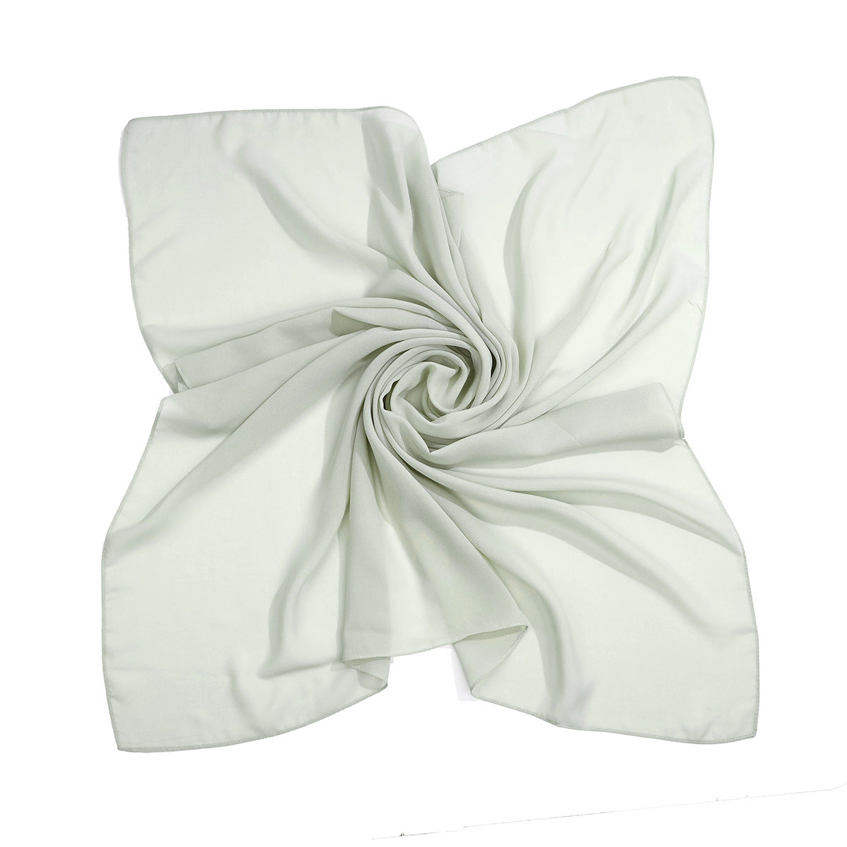 Composite Chiffon Square Scarf Solid Color Headscarf Comfortable And Breathable