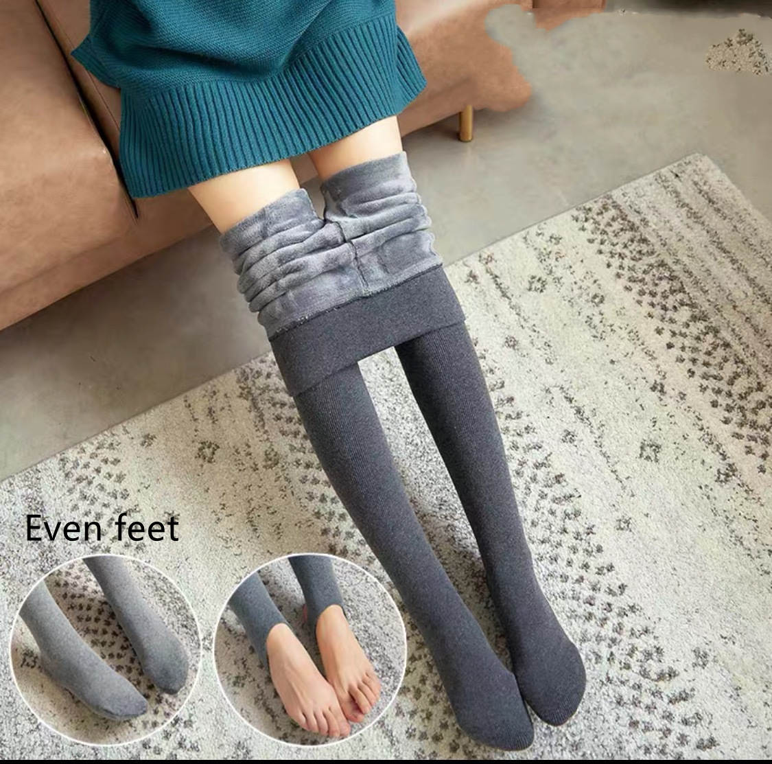 Pure Cotton Leggings Outer Wear High Waist Abdomen Buttocks Plus Velvet Thick And Seamless
