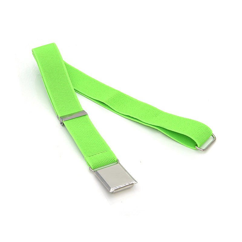 Boys And Girls Elastic Band Monochrome Pants Belt