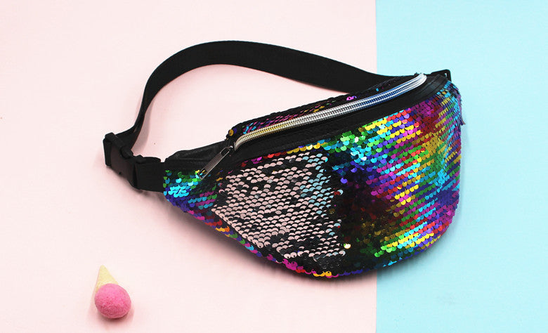 Women's Waist Bag Mermaid Sequined Waist Bag