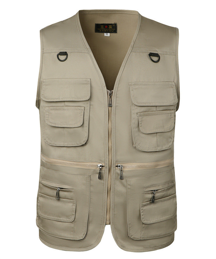 Men's Vest Outdoor Multi-pocket Functional Photography Advertising Fishing Plus Size