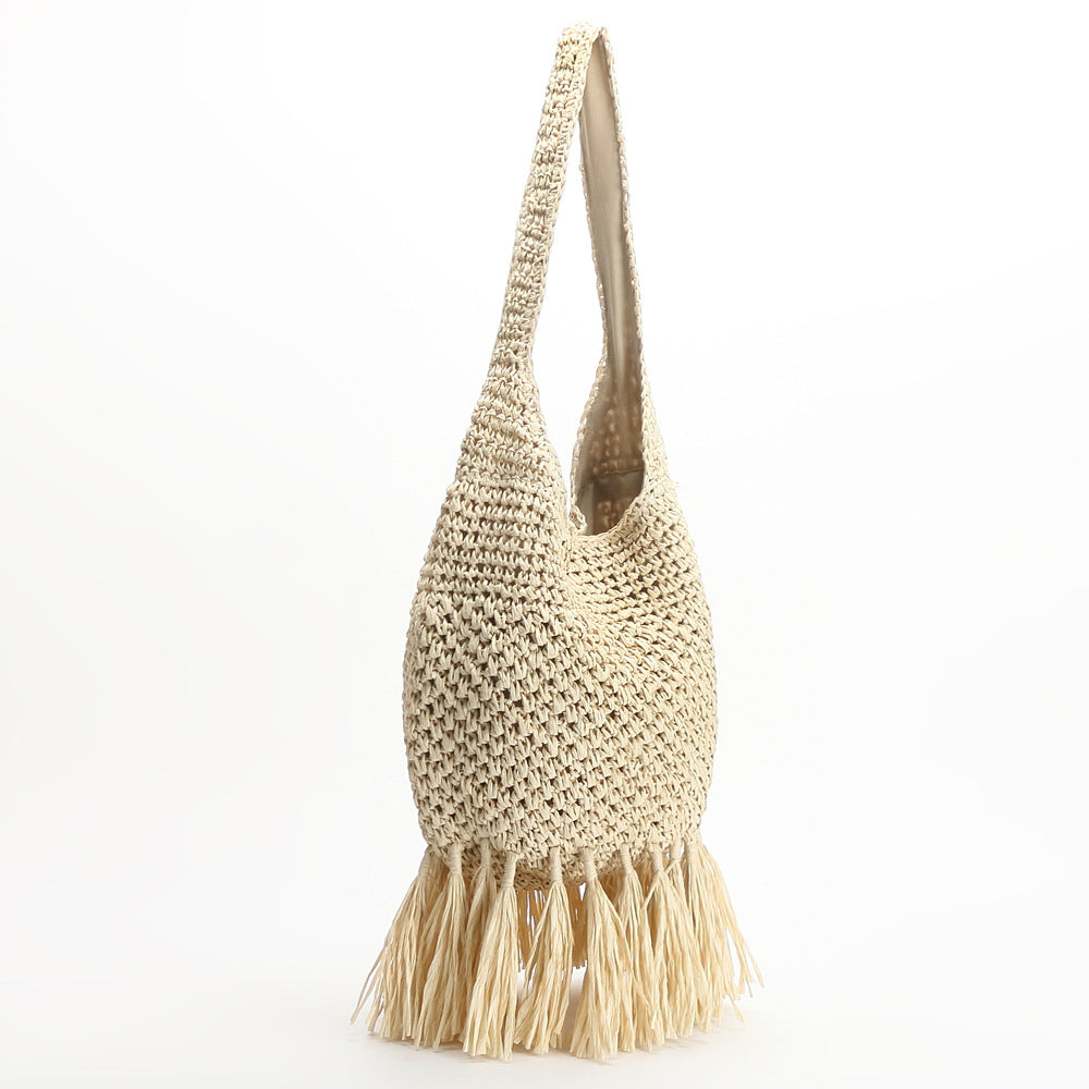 Tassel Straw Weaving Bag Weaving Girl