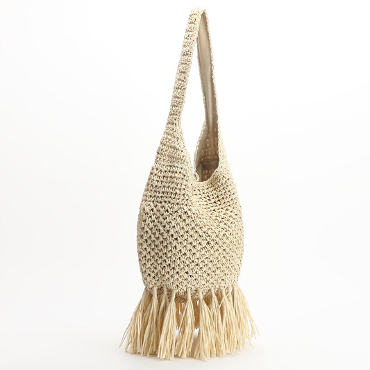 Tassel Straw Weaving Bag Weaving Girl