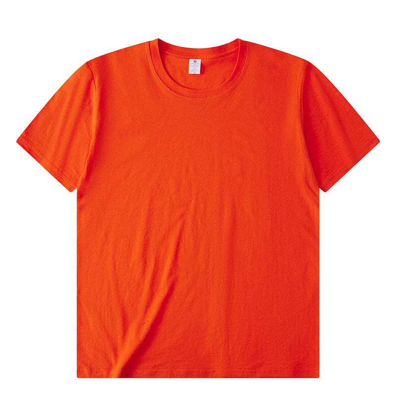 Solid Color Advertising Shirt Loose Casual Half Sleeves