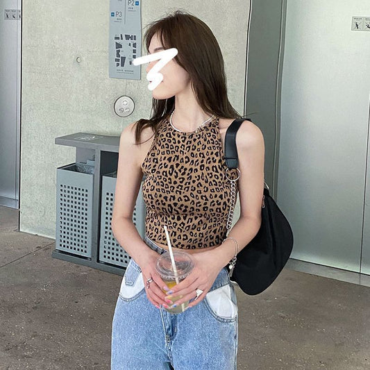 New Trendy Leopard-print Camisole For Chic Girls