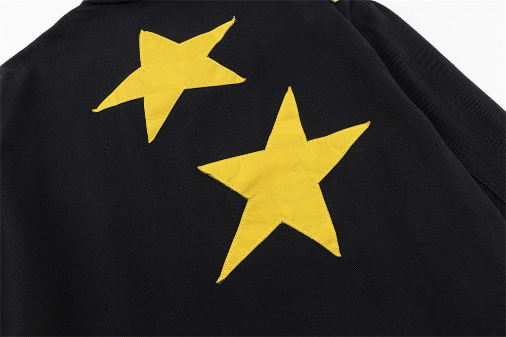 Men's Spring And Autumn Trends High Street Design Loose Lapels Zipper Jacket
