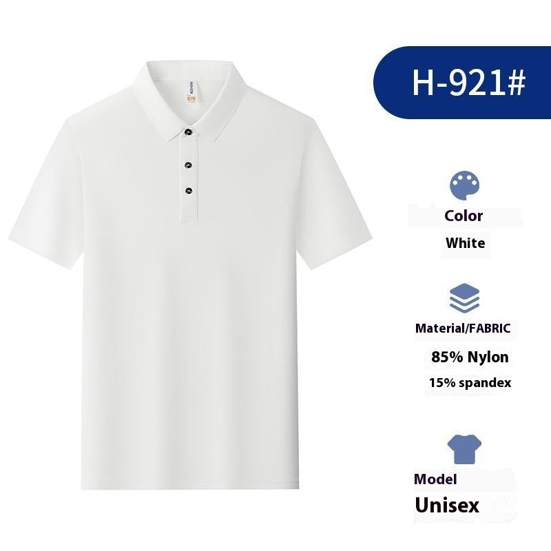 Solid Color Polo Shirt Ice Silk Lapel Short Sleeve Set