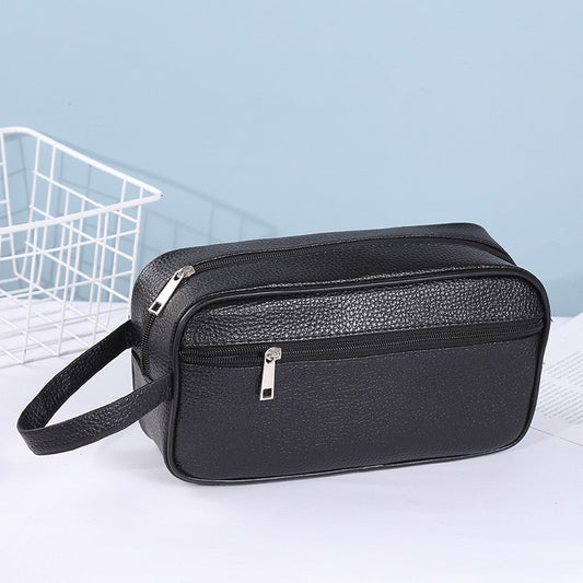 Business clutch bag-Litchi pattern-Large-26 * 7.5cm-Black-1 piece