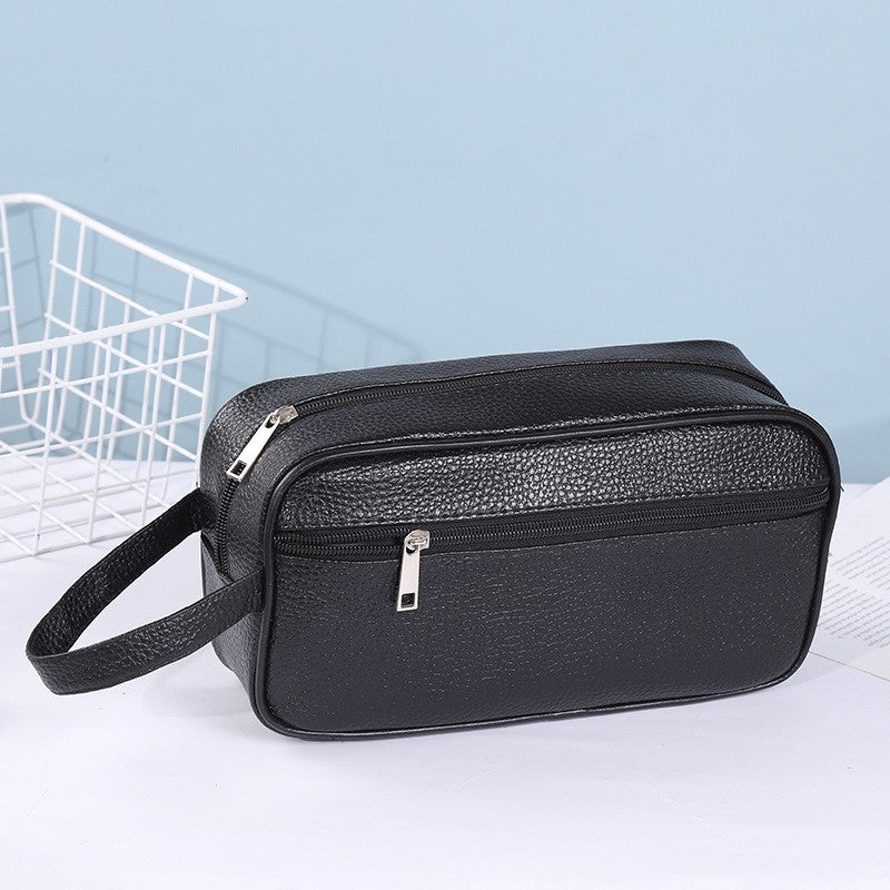 Business clutch bag-Litchi pattern-Large-26 * 7.5cm-Black-1 piece
