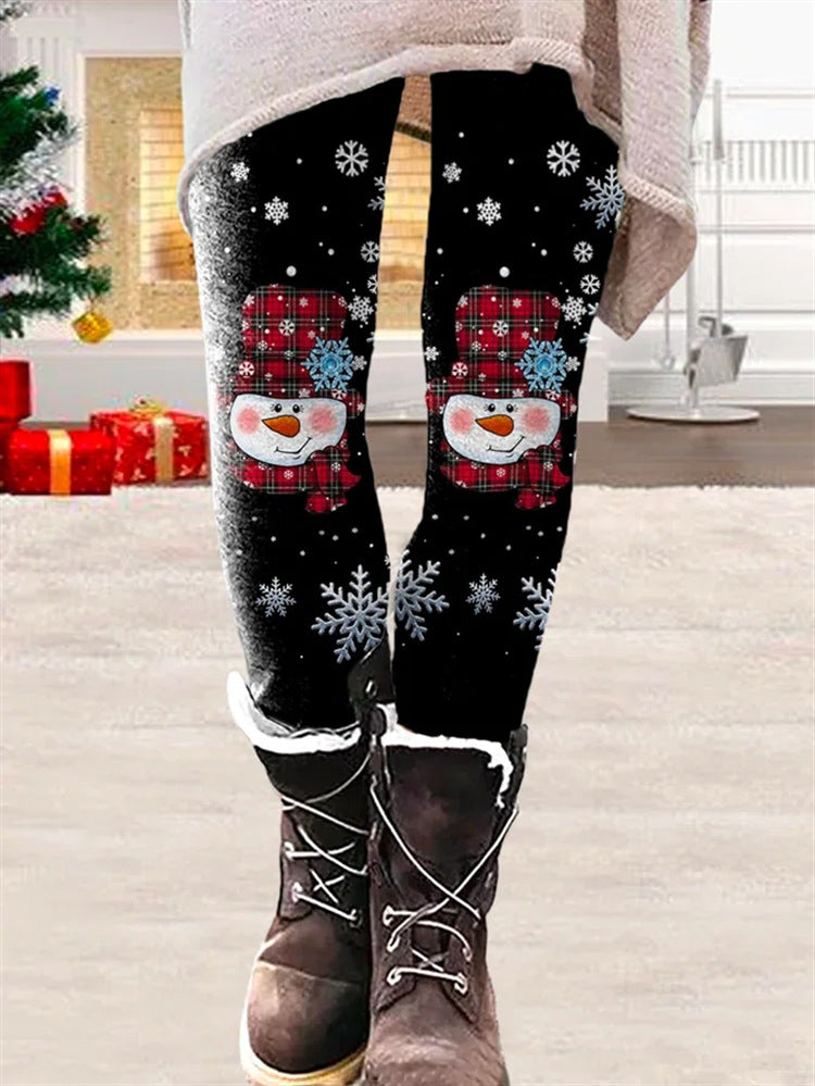 Mode Mønster Elastiske Leggings Trendy Kvinder