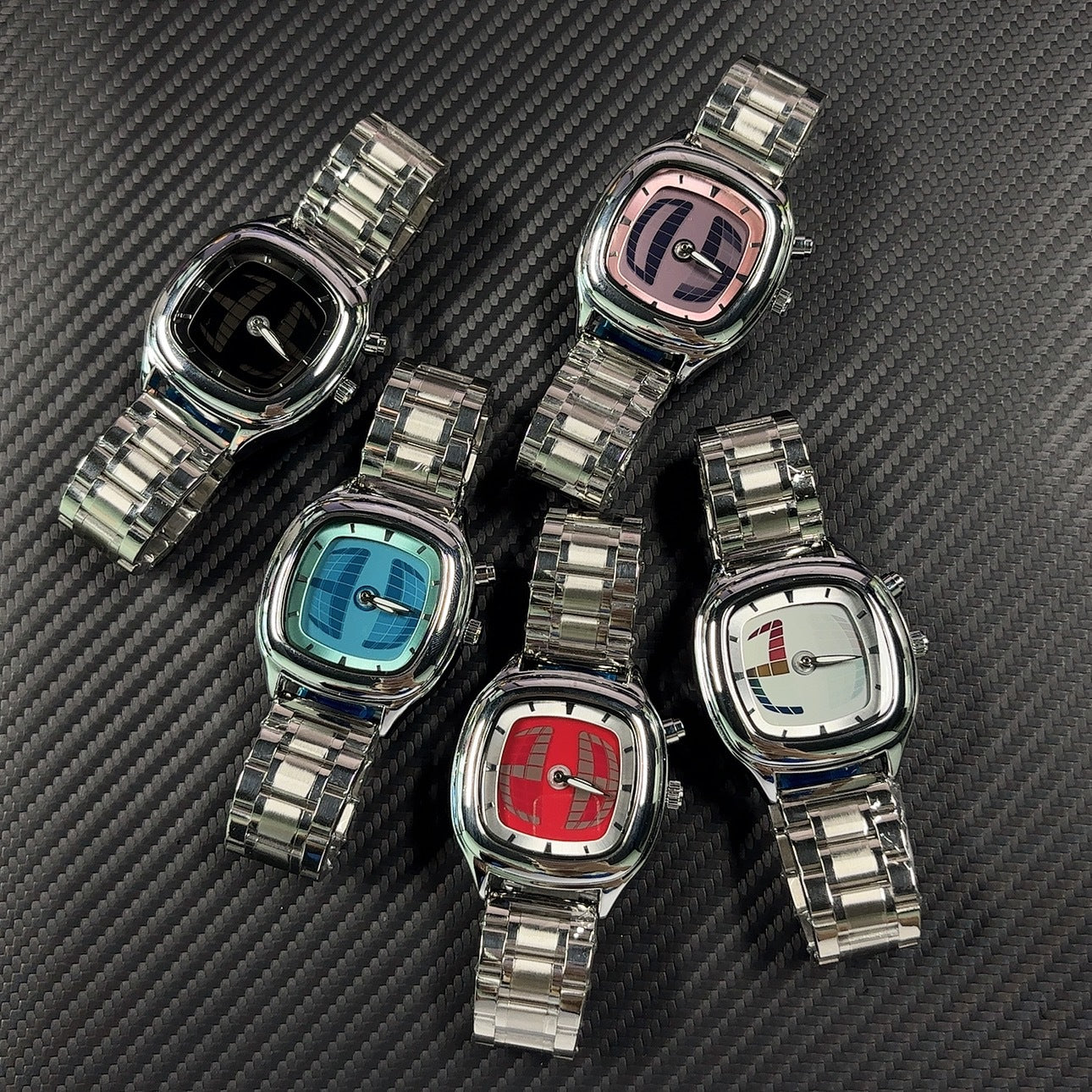 Waterproof Retro Steel-Strap Transforming Digital Dynamic Watch
