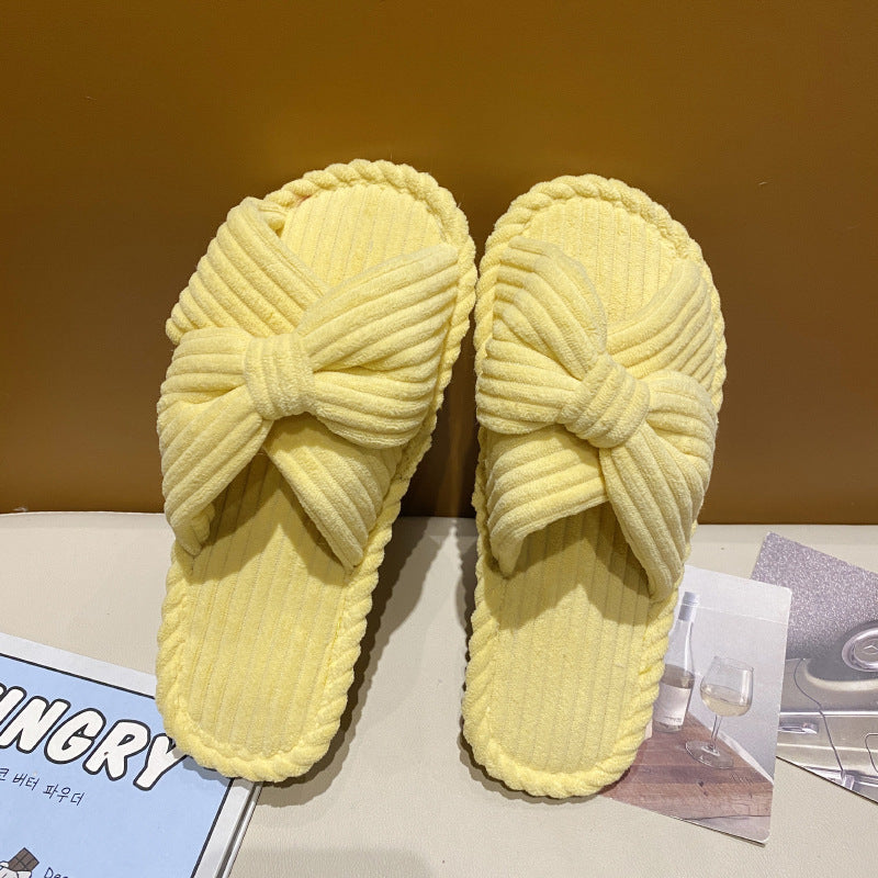 Cute Home Indoor Soft Bottom Comfortable Cotton And Linen Slippers