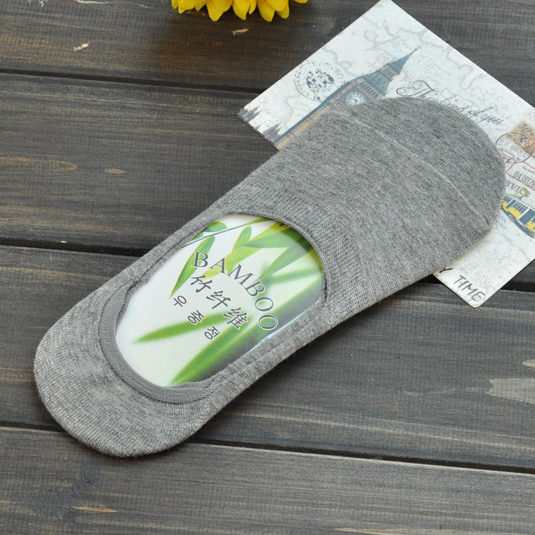 Silicone Non Slip Shallow Mouth Men's Boat Socks